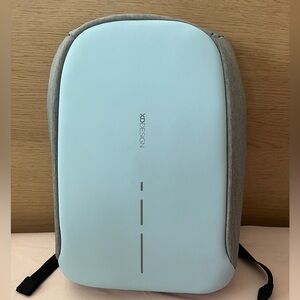 XD Design Bag Blue Gray NWT company logo